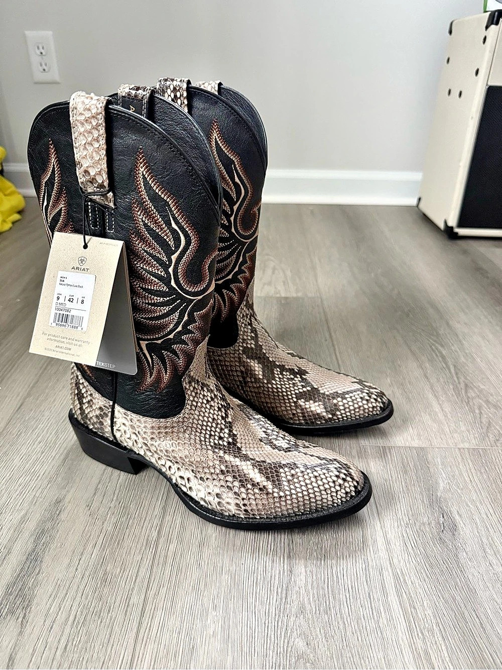 Ariat TekStep Western Boots Python 9D. Fits tts
